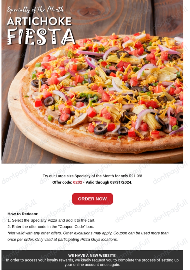 33 Off Pizza Guys COUPON ⇨ (34 ACTIVE) March 2024