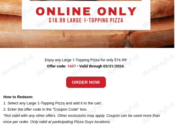 33 Off Pizza Guys Coupon ⇨ 34 Active March 2024 