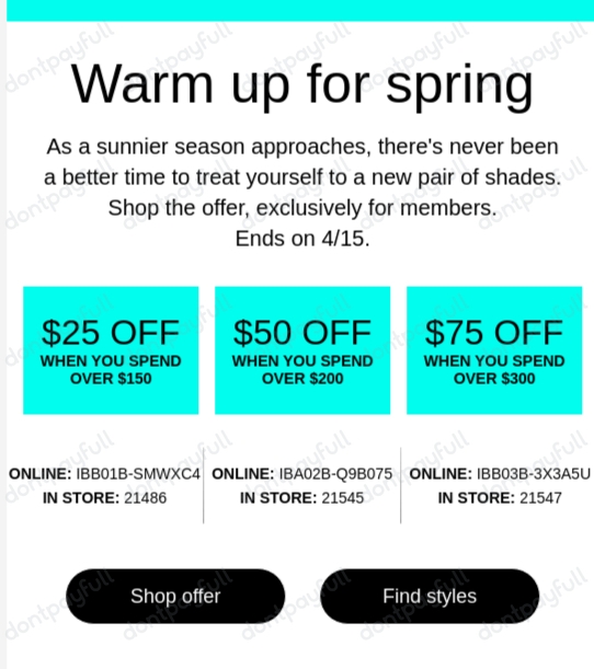 75 Off Sunglass Hut Coupon, Promo Codes April 2024
