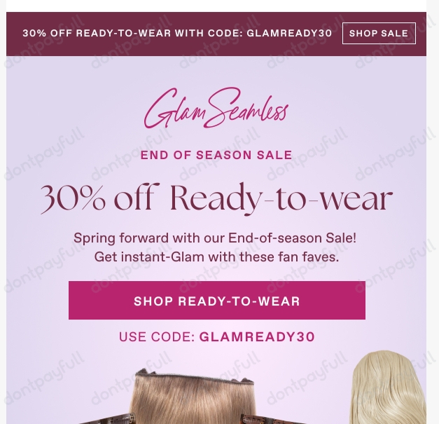 Glamseamless Promo Code, 40% Off