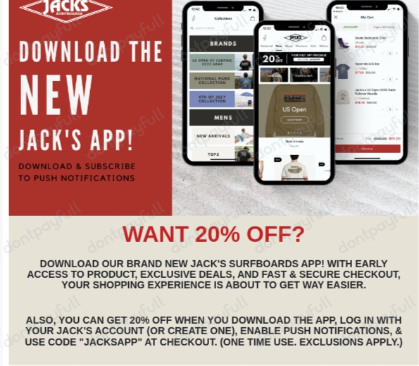 50 Off Jack's Surfboards PROMO CODE April 2024