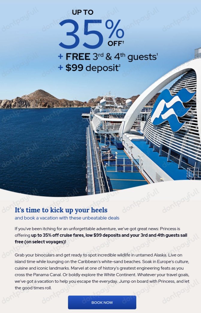 Princess Promotions 40% Off Princess Cruises PROMO CODE ⇨ May 2024