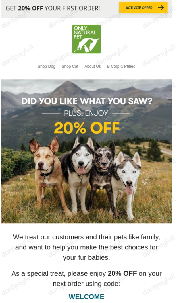 75 Off Only Natural Pet COUPON CODES ⇨ October 2024