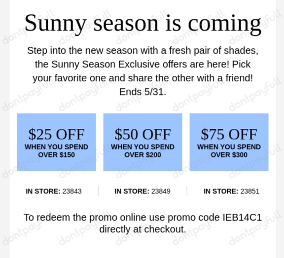75 Off Sunglass Hut Coupon, Promo Codes May 2024