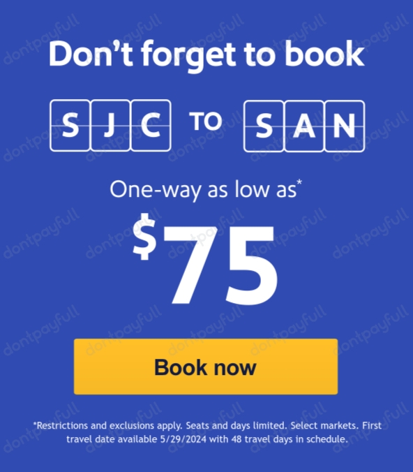 50 Off Southwest Airlines Promo Code, Coupon Codes