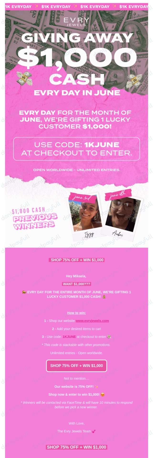 99 Off EVRY Jewels Discount Code (38 Active) June 2024