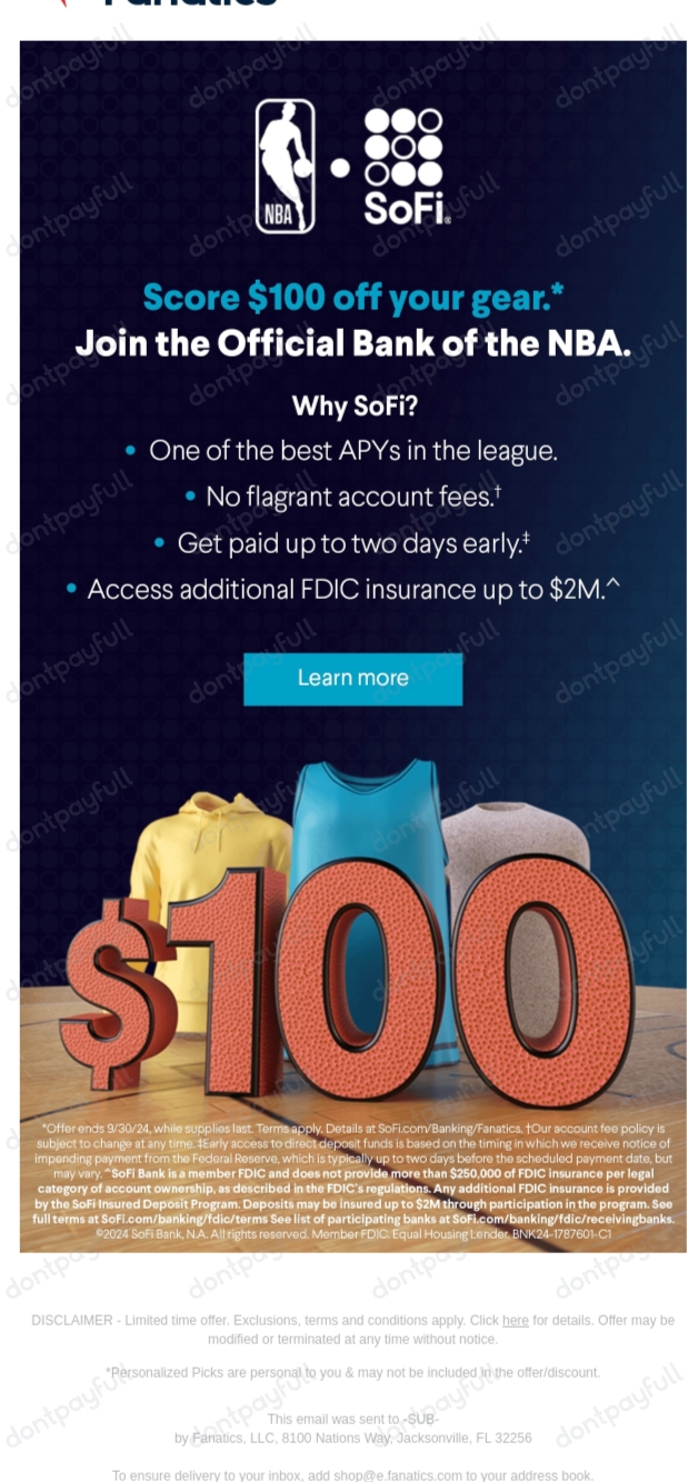 80 Off Fanatics Coupons, Promo Codes September 2024