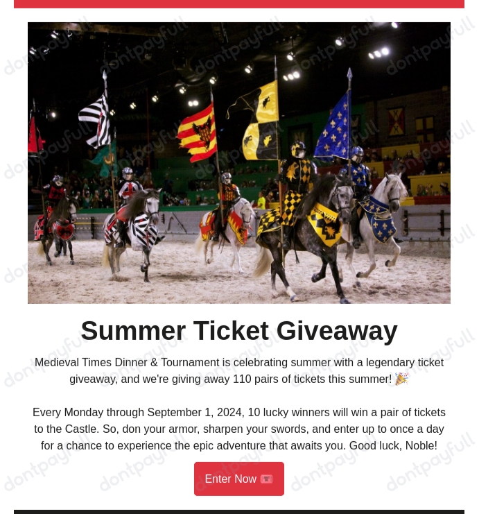 55 Off Medieval Times Coupons, Promo Codes Sep 2024