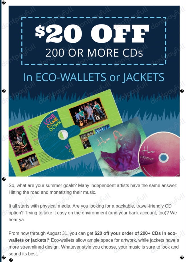 35 Off Disc Makers Promo Codes (10 Active) August 2024