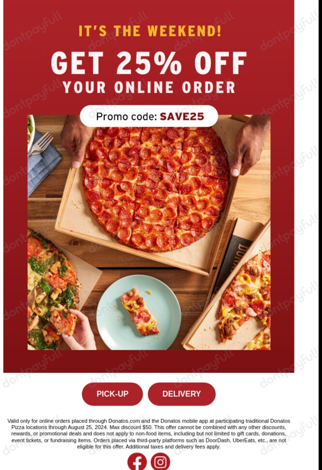 30% Off Donato's COUPON CODES ⇨ August 2024 30% Off Donato's COUPON CODES ⇨ August 2024