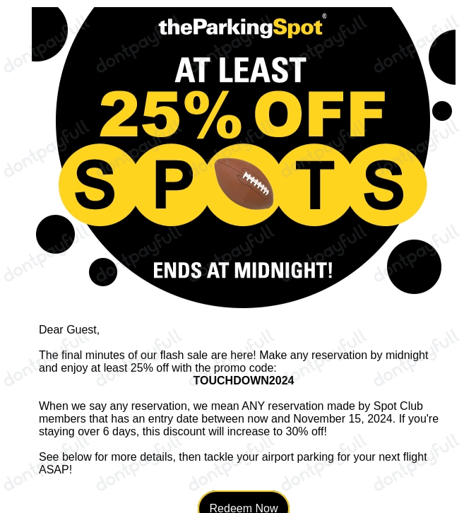 50 Off The Parking Spot Promo Codes November 2024