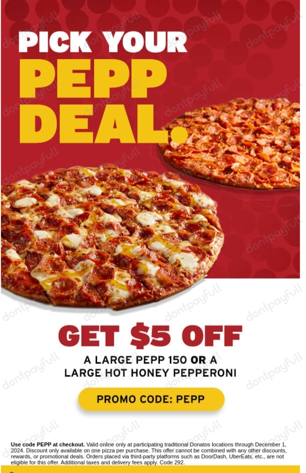 50 Off Donato's Coupons, Promo Codes Nov 2024
