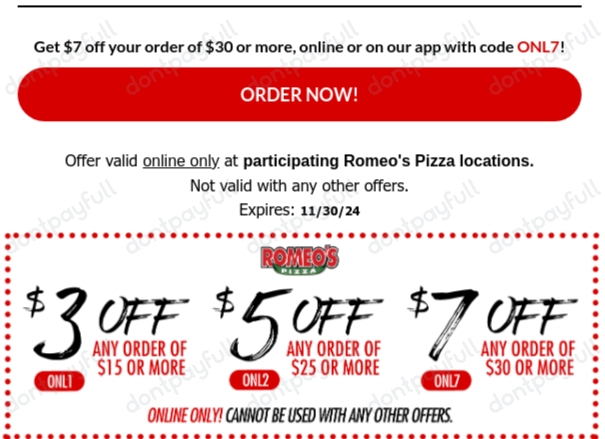 20% Off Romeos Pizza Coupons (14 Active) December 2024